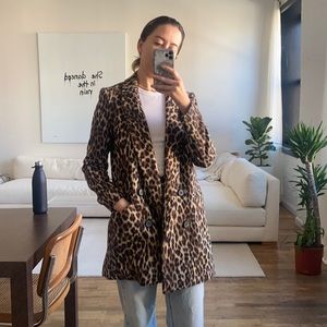 Zara leopard coat as new no visible wear